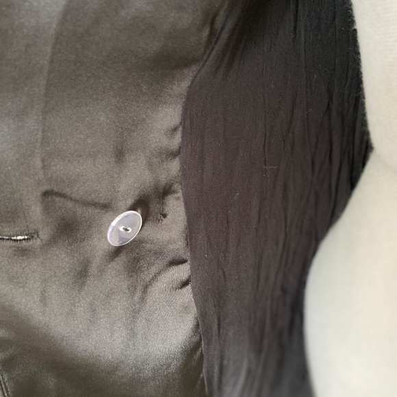 WINTER SALE NWOT Superdown Oversized Silky Long Black Blazer - Picture 6 of 9